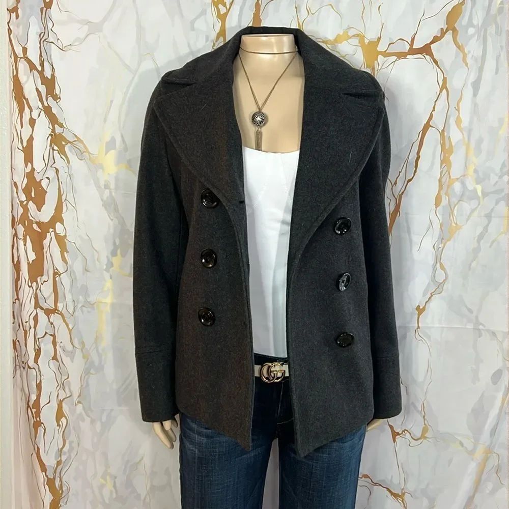 * Michael Kors charcoal double breasted coat
